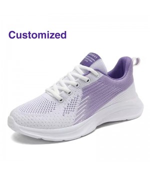 2024 New Design Sport Sneaker Breathable Mesh Upper White Green Soft Sole Custom Logo Large Size Tennis Casual Shoes Women