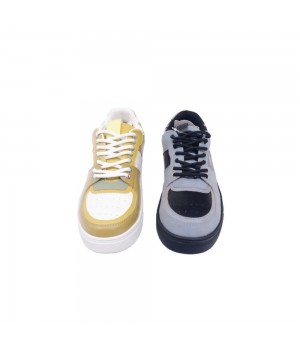 Wholesale Unisex PU Yellow Closed Toe Sport Fashion Comfortable Breathable Basketball Sneakers