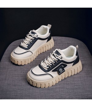 Women's shoes platform soles heightened casual board shoes round toe student shoes fashionable