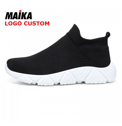 Leather Women's Running Sneakers with Customizable Nylon Upper